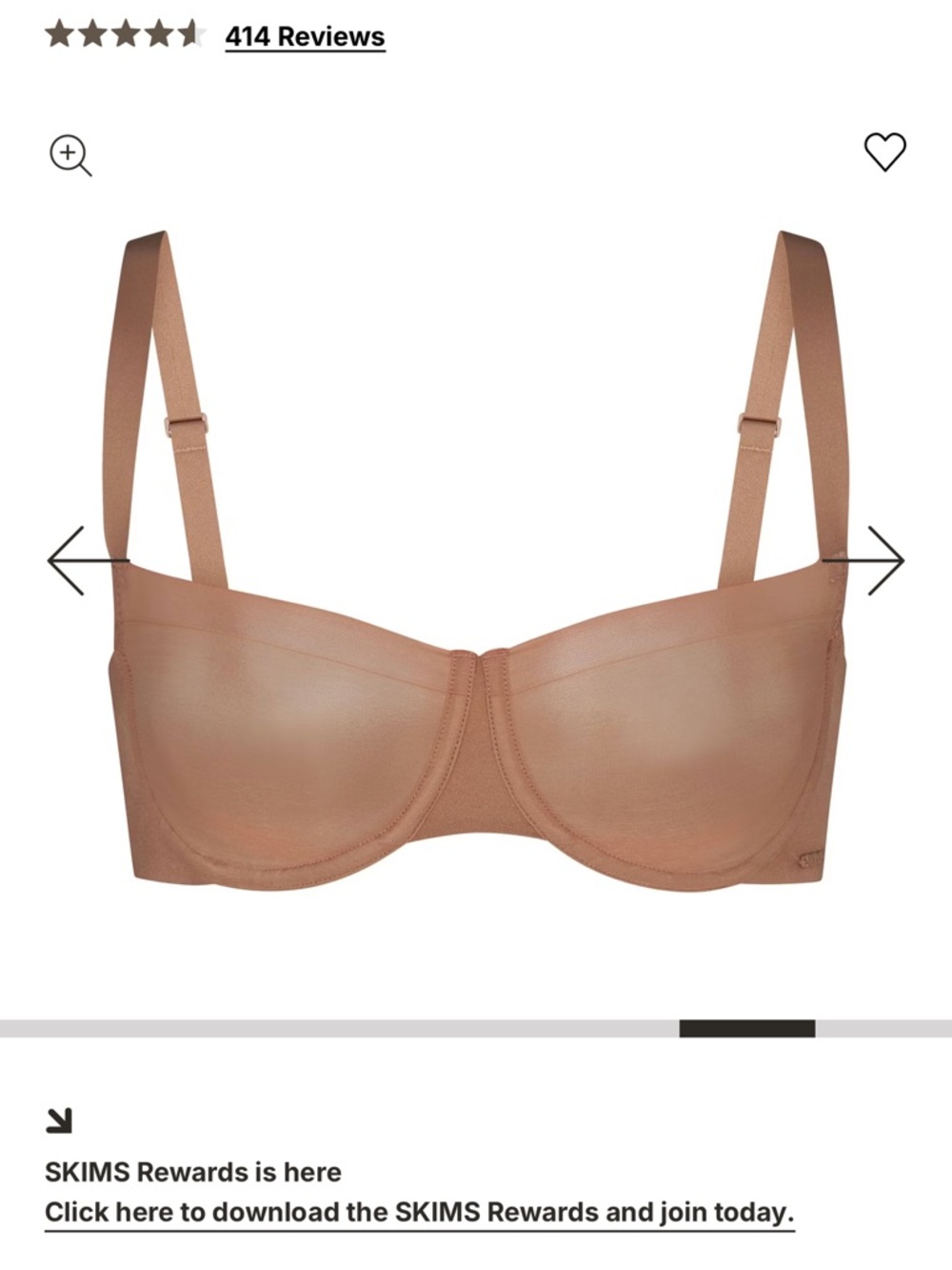 SKIMS No Show UNLINED BALCONETTE BRA